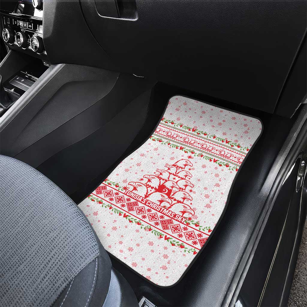 Tunisia Christmas Car Mats Falcon Tree Snowflake and Festive Borders - African Pride
