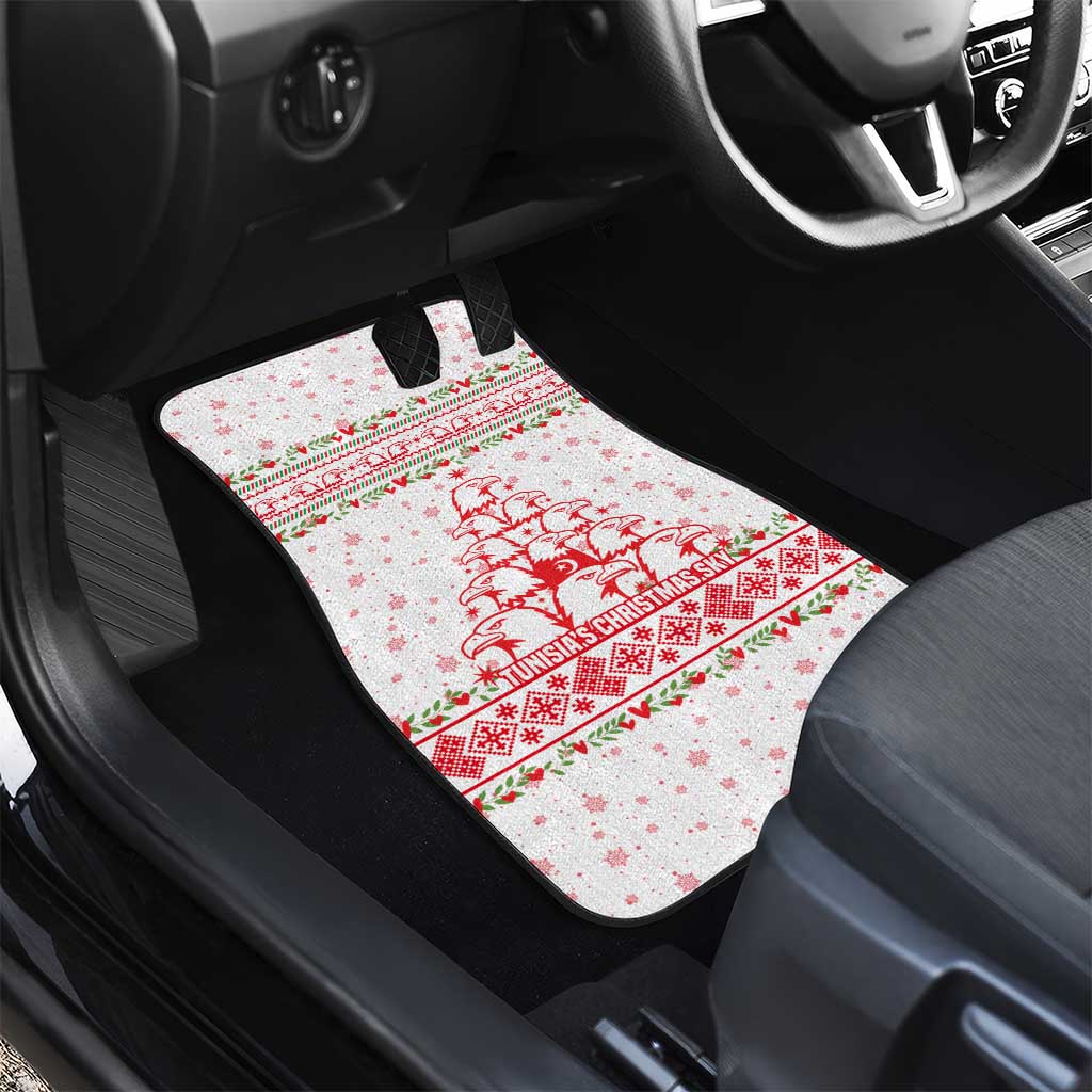 Tunisia Christmas Car Mats Falcon Tree Snowflake and Festive Borders - African Pride