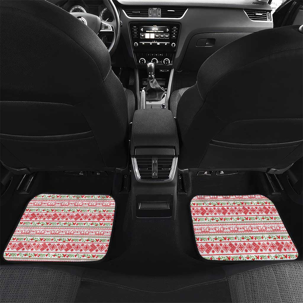 Tunisia Christmas Car Mats Falcon Tree Snowflake and Festive Borders - African Pride