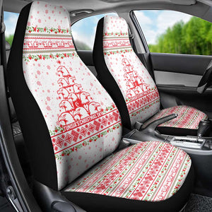 Tunisia Christmas Car Seat Cover Falcon Tree Snowflake and Festive Borders - African Pride