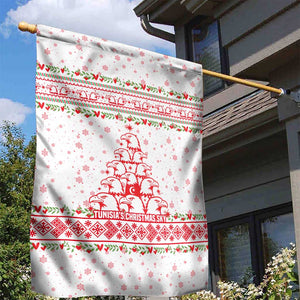 Tunisia Christmas Garden Flag Falcon Tree Snowflake and Festive Borders - African Pride