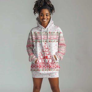 Tunisia Christmas Hoodie Dress Falcon Tree Snowflake and Festive Borders - African Pride
