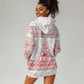 Tunisia Christmas Hoodie Dress Falcon Tree Snowflake and Festive Borders - African Pride