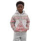 Tunisia Christmas Kid Hoodie Falcon Tree Snowflake and Festive Borders - African Pride