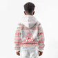 Tunisia Christmas Kid Hoodie Falcon Tree Snowflake and Festive Borders - African Pride