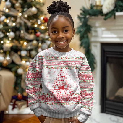 Tunisia Christmas Kid Ugly Christmas Sweater Falcon Tree Snowflake and Festive Borders - African Pride