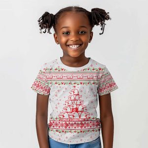 Tunisia Christmas Kid T shirt Falcon Tree Snowflake and Festive Borders - African Pride