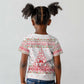 Tunisia Christmas Kid T shirt Falcon Tree Snowflake and Festive Borders - African Pride