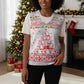 Tunisia Christmas Knitted V-Neck Vest Falcon Tree Snowflake and Festive Borders - African Pride