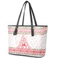 Tunisia Christmas Leather Tote Bag Falcon Tree Snowflake and Festive Borders - African Pride