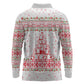 Tunisia Christmas Long Sleeve Polo Shirt Falcon Tree Snowflake and Festive Borders - African Pride