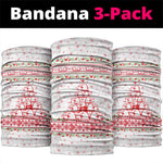 Tunisia Christmas Neck Gaiter Falcon Tree Snowflake and Festive Borders - African Pride