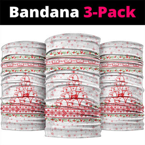 Tunisia Christmas Neck Gaiter Falcon Tree Snowflake and Festive Borders - African Pride