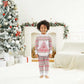 Tunisia Christmas Pajama Set Falcon Tree Snowflake and Festive Borders - African Pride