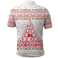 Tunisia Christmas Polo Shirt Falcon Tree Snowflake and Festive Borders - African Pride