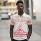 Tunisia Christmas Polo Shirt Falcon Tree Snowflake and Festive Borders - African Pride