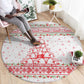 Tunisia Christmas Round Carpet Falcon Tree Snowflake and Festive Borders - African Pride