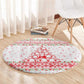 Tunisia Christmas Round Carpet Falcon Tree Snowflake and Festive Borders - African Pride