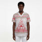 Tunisia Christmas Scrub Top Falcon Tree Snowflake and Festive Borders - African Pride