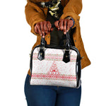 Tunisia Christmas Shoulder Handbag Falcon Tree Snowflake and Festive Borders - African Pride