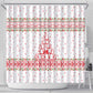 Tunisia Christmas Shower Curtain Falcon Tree Snowflake and Festive Borders - African Pride
