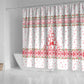 Tunisia Christmas Shower Curtain Falcon Tree Snowflake and Festive Borders - African Pride