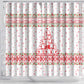Tunisia Christmas Shower Curtain Falcon Tree Snowflake and Festive Borders - African Pride