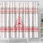 Tunisia Christmas Shower Curtain Falcon Tree Snowflake and Festive Borders - African Pride