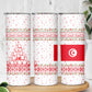 Tunisia Christmas Skinny Tumbler Falcon Tree Snowflake and Festive Borders - African Pride