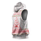 Tunisia Christmas Sleeveless Hoodie Falcon Tree Snowflake and Festive Borders - African Pride