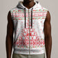 Tunisia Christmas Sleeveless Zip Hoodie Falcon Tree Snowflake and Festive Borders - African Pride