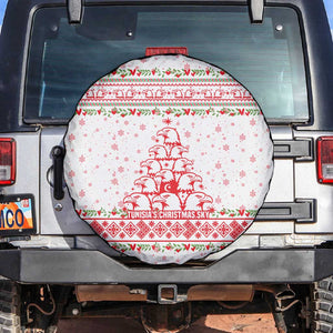 Tunisia Christmas Spare Tire Cover Falcon Tree Snowflake and Festive Borders - African Pride