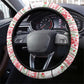 Tunisia Christmas Steering Wheel Cover Falcon Tree Snowflake and Festive Borders - African Pride