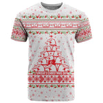 Tunisia Christmas T shirt Falcon Tree Snowflake and Festive Borders - African Pride
