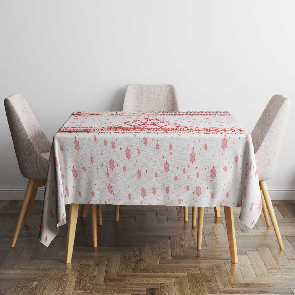 Tunisia Christmas Tablecloth Falcon Tree Snowflake and Festive Borders - African Pride