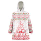 Tunisia Christmas Wearable Blanket Hoodie Falcon Tree Snowflake and Festive Borders - African Pride