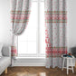 Tunisia Christmas Window Curtain Falcon Tree Snowflake and Festive Borders - African Pride