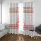 Tunisia Christmas Window Curtain Falcon Tree Snowflake and Festive Borders - African Pride