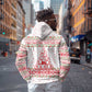 Tunisia Christmas Zip Hoodie Falcon Tree Snowflake and Festive Borders - African Pride