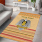 South Sudan Christmas Area Rug Beige Tribal Pattern, National Emblem, and Green Star Motif - African Pride