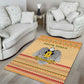South Sudan Christmas Area Rug Beige Tribal Pattern, National Emblem, and Green Star Motif - African Pride