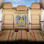 South Sudan Christmas Back Car Seat Cover Beige Tribal Pattern, National Emblem, and Green Star Motif - African Pride