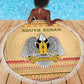 South Sudan Christmas Beach Blanket Beige Tribal Pattern, National Emblem, and Green Star Motif - African Pride