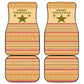 South Sudan Christmas Car Mats Beige Tribal Pattern, National Emblem, and Green Star Motif - African Pride