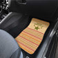 South Sudan Christmas Car Mats Beige Tribal Pattern, National Emblem, and Green Star Motif - African Pride