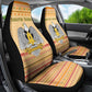 South Sudan Christmas Car Seat Cover Beige Tribal Pattern, National Emblem, and Green Star Motif - African Pride