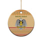 South Sudan Christmas Ceramic Ornament Beige Tribal Pattern, National Emblem, and Green Star Motif - African Pride