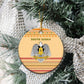 South Sudan Christmas Ceramic Ornament Beige Tribal Pattern, National Emblem, and Green Star Motif - African Pride