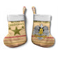 South Sudan Christmas Stocking Beige Tribal Pattern, National Emblem, and Green Star Motif - African Pride
