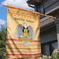 South Sudan Christmas Garden Flag Beige Tribal Pattern, National Emblem, and Green Star Motif - African Pride